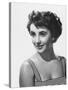 ELIZABETH TAYLOR early 50'S (b/w photo)-null-Stretched Canvas