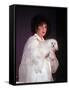 Elizabeth Taylor Holding Dog-null-Framed Stretched Canvas