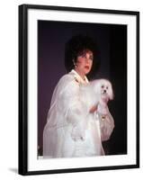 Elizabeth Taylor Holding Dog-null-Framed Premium Photographic Print