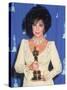 Elizabeth Taylor Holding Her Oscar in Press Room at Academy Awards-null-Stretched Canvas