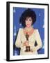 Elizabeth Taylor Holding Her Oscar in Press Room at Academy Awards-null-Framed Premium Photographic Print