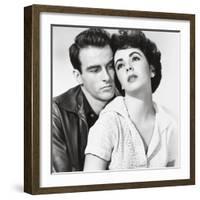 Elizabeth Taylor, Montgomery Clift, "A Place In the Sun" Directed by George Stevens-null-Framed Photographic Print