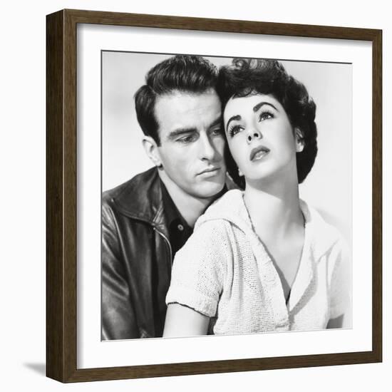 Elizabeth Taylor, Montgomery Clift, "A Place In the Sun" Directed by George Stevens-null-Framed Photographic Print