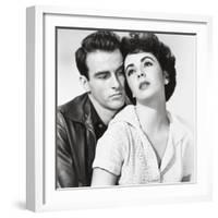 Elizabeth Taylor, Montgomery Clift, "A Place In the Sun" Directed by George Stevens-null-Framed Photographic Print