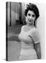 Elizabeth Taylor Outside of Sound Stages during Filming of A Place in the Sun-Peter Stackpole-Stretched Canvas