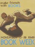 Book Week Poster-Elizabeth Tyler Wolcott-Framed Stretched Canvas