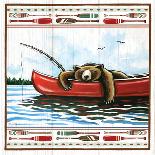 Lodge Bear in Canoe-Elizabeth Tyndall-Art Print