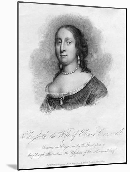 Elizabeth, Wife of Oliver Cromwell-W Bond-Mounted Giclee Print