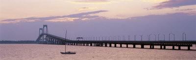 Newport Bridge, Narragansett Bay, Rhode Island, USA-Elizabeth Yardley-Stretched Canvas