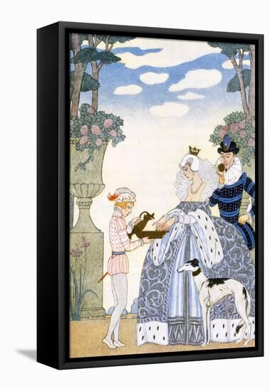 Elizabethan England, from 'The Art of Perfume', Pub. 1912 (Pochoir Print)-Georges Barbier-Framed Stretched Canvas