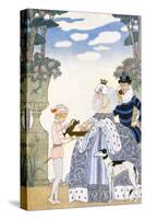 Elizabethan England, from 'The Art of Perfume', Pub. 1912 (Pochoir Print)-Georges Barbier-Stretched Canvas