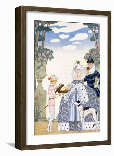 Elizabethan England, from 'The Art of Perfume', Pub. 1912 (Pochoir Print)-Georges Barbier-Framed Giclee Print