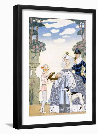 Elizabethan England, from 'The Art of Perfume', Pub. 1912 (Pochoir Print)-Georges Barbier-Framed Giclee Print