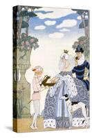 Elizabethan England, from 'The Art of Perfume', Pub. 1912 (Pochoir Print)-Georges Barbier-Stretched Canvas