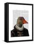 Elizabethan Goose in a Ruff-Fab Funky-Framed Stretched Canvas