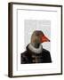 Elizabethan Goose in a Ruff-Fab Funky-Framed Art Print