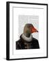 Elizabethan Goose in a Ruff-Fab Funky-Framed Art Print