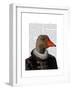 Elizabethan Goose in a Ruff-Fab Funky-Framed Art Print