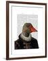 Elizabethan Goose in a Ruff-Fab Funky-Framed Art Print