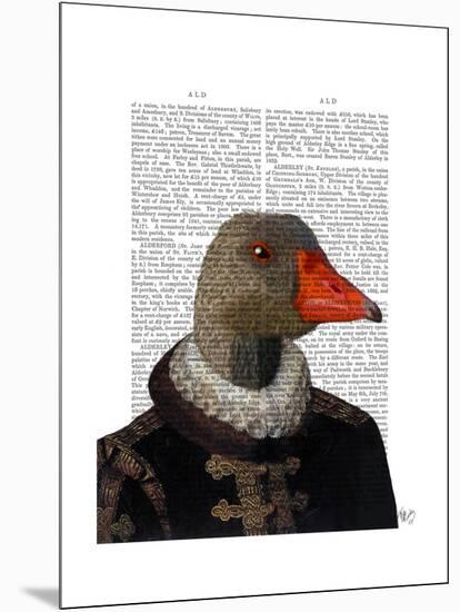 Elizabethan Goose in a Ruff-Fab Funky-Mounted Art Print