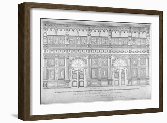 Elizabethan Oak Screen, Middle Temple Hall, City of London, 1828-John Turner-Framed Giclee Print