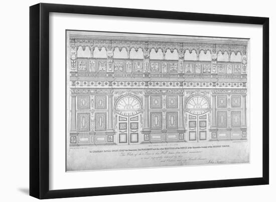 Elizabethan Oak Screen, Middle Temple Hall, City of London, 1828-John Turner-Framed Giclee Print