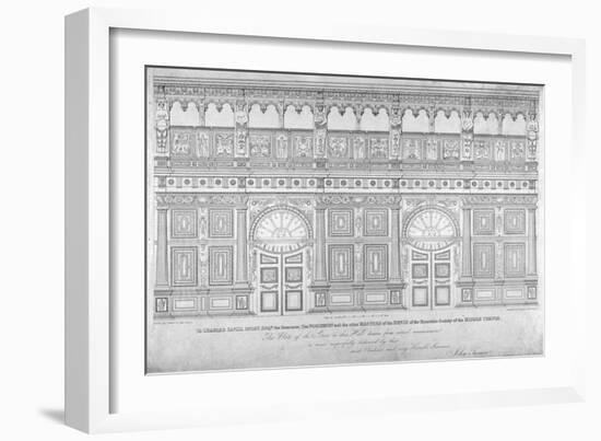 Elizabethan Oak Screen, Middle Temple Hall, City of London, 1828-John Turner-Framed Giclee Print