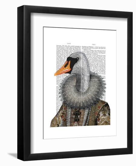 Elizabethan Swan-Fab Funky-Framed Art Print