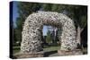 Elk Antler Arch, Town Square, Jackson Hole, Wyoming, United States of America, North America-Richard Maschmeyer-Stretched Canvas