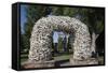 Elk Antler Arch, Town Square, Jackson Hole, Wyoming, United States of America, North America-Richard Maschmeyer-Framed Stretched Canvas