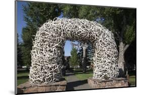 Elk Antler Arch, Town Square, Jackson Hole, Wyoming, United States of America, North America-Richard Maschmeyer-Mounted Photographic Print