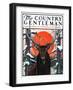 "Elk at Sunset," Country Gentleman Cover, January 6, 1923-Charles Bull-Framed Giclee Print