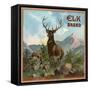 Elk Brand - Riverside, California - Citrus Crate Label-Lantern Press-Framed Stretched Canvas