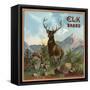 Elk Brand - Riverside, California - Citrus Crate Label-Lantern Press-Framed Stretched Canvas