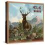 Elk Brand - Riverside, California - Citrus Crate Label-Lantern Press-Stretched Canvas