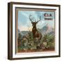 Elk Brand - Riverside, California - Citrus Crate Label-Lantern Press-Framed Art Print
