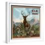 Elk Brand - Riverside, California - Citrus Crate Label-Lantern Press-Framed Art Print