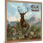 Elk Brand - Riverside, California - Citrus Crate Label-Lantern Press-Mounted Art Print