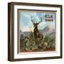 Elk Brand - Riverside, California - Citrus Crate Label-Lantern Press-Framed Art Print