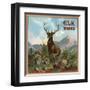 Elk Brand - Riverside, California - Citrus Crate Label-Lantern Press-Framed Art Print