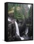 Elk Falls Park, Vancouver Island, Elk Falls Drops into a Deep Gorge-Christopher Talbot Frank-Framed Stretched Canvas