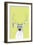 Elk & Feathers-Annie Bailey Art-Framed Art Print