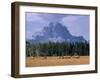 Elk Grazing in Foreground with Mt. Moran in the Background-Eliot Elisofon-Framed Photographic Print