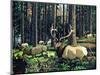 Elk Herd-Fred Ludekens-Mounted Premium Giclee Print
