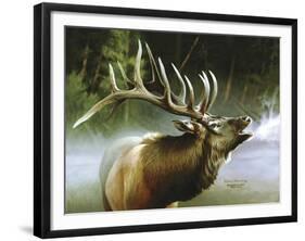 Elk in Mist-Spencer Williams-Framed Giclee Print