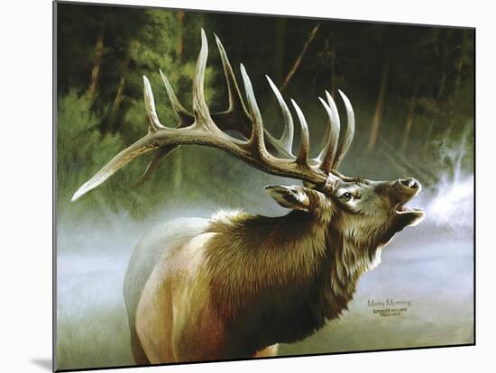 Elk in Mist-Spencer Williams-Mounted Giclee Print