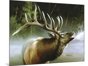 Elk in Mist-Spencer Williams-Mounted Giclee Print