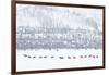 Elk in Snowstorm-Howard Ruby-Framed Photographic Print