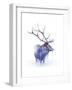 Elk in Water-Michelle Faber-Framed Giclee Print