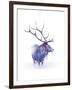 Elk in Water-Michelle Faber-Framed Giclee Print